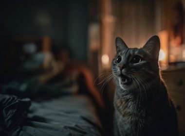 pourquoi chat miaule tres fort nuit